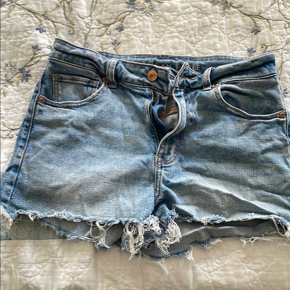 Denim Blue Distressed Women's Shorts